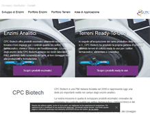 Tablet Screenshot of cpcbiotech.it